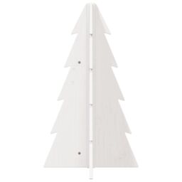 Berkfield Home Wooden Christmas Tree for Decoration White 69.5 cm Solid Wood Pine - thumbnail 3