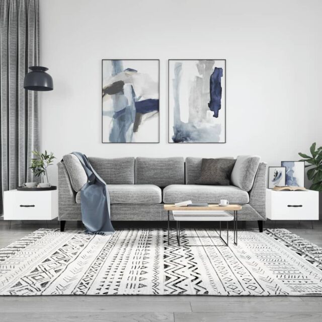 Berkfield Home Coffee Tables 2 pcs White 50x50x40 cm Engineered Wood - Size: 50 x 50 x 40 cm - image 1