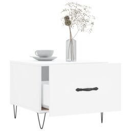 Berkfield Home Coffee Tables 2 pcs White 50x50x40 cm Engineered Wood - Size: 50 x 50 x 40 cm - thumbnail 4