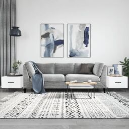 Berkfield Home Coffee Tables 2 pcs White 50x50x40 cm Engineered Wood - Size: 50 x 50 x 40 cm - thumbnail 1