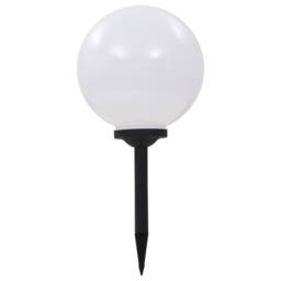 Berkfield Home Outdoor Solar Lamps 2 pcs LED Spherical 30 cm RGB in White - thumbnail 3