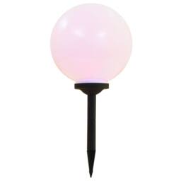 Berkfield Home Outdoor Solar Lamps 2 pcs LED Spherical 30 cm RGB in White - thumbnail 5
