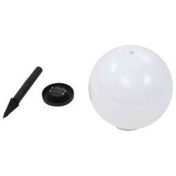 Berkfield Home Outdoor Solar Lamps 2 pcs LED Spherical 30 cm RGB in White - thumbnail 6