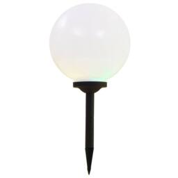 Berkfield Home Outdoor Solar Lamps 2 pcs LED Spherical 30 cm RGB in White - thumbnail 2