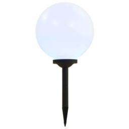 Berkfield Home Outdoor Solar Lamps 2 pcs LED Spherical 30 cm RGB in White - thumbnail 4
