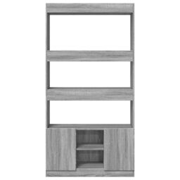 Berkfield Home Highboard¬†Grey Sonoma 92x33x180 cm Engineered Wood in Grey - Size: 92 x 33 x 180 cm - thumbnail 5