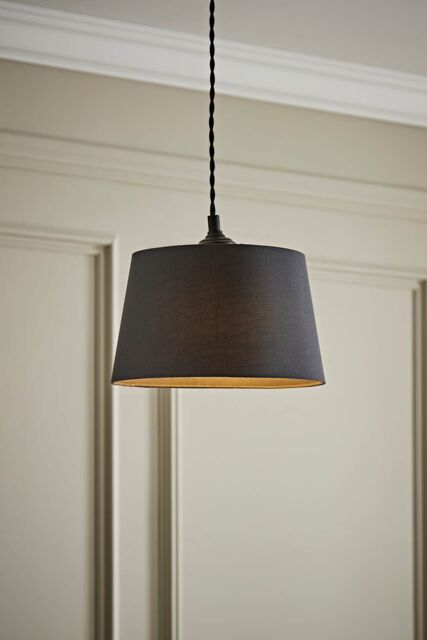 ValueLights Aspen Grey Tapered Easy Fit Pendant Lamp Shade in Pale Grey - Size: Medium - image 1