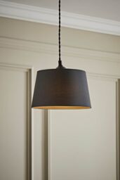 ValueLights Aspen Grey Tapered Easy Fit Pendant Lamp Shade in Pale Grey - Size: Medium - thumbnail 1