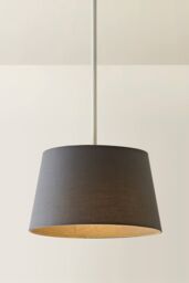 ValueLights Aspen Grey Tapered Easy Fit Pendant Lamp Shade in Pale Grey - Size: Medium - thumbnail 3