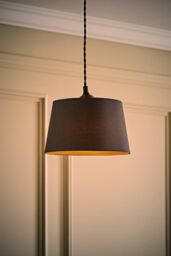 ValueLights Aspen Grey Tapered Easy Fit Pendant Lamp Shade in Pale Grey - Size: Medium - thumbnail 2