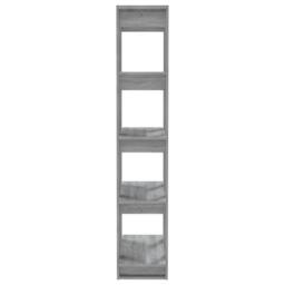 Berkfield Home Beautiful Book Cabinet/Room Divider Grey Sonoma 80x30x160 cm Engi - Size: 80 x 30 x 160 cm - thumbnail 6