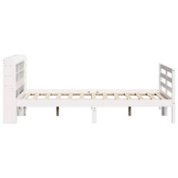 Berkfield Home Beautiful Bed Frame with Headboard without Mattress White 140x190 cm - thumbnail 5