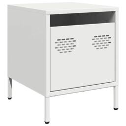 Berkfield Home Bedside Cabinets¬†2 pcs White 35x39x43.5 cm Steel - thumbnail 6