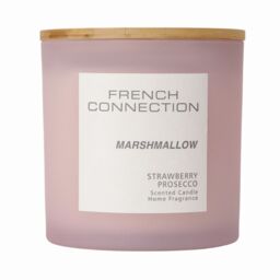 French Connection Marshmallow Strawberry Prosecco Candle Long-Lasting Luxury Gift in Light Pink - Size: XL