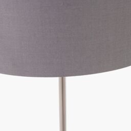 Ruma Set of 2 Elin Brushed Silver & Steel Grey Table Lamp - thumbnail 5