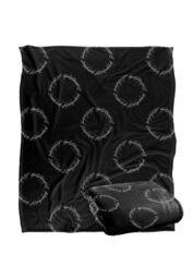 Lord of the Rings The Blanket, 152x127 cm Ring Script Silky Touch Super Soft Throw Blanket in White - thumbnail 2