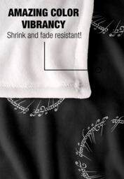 Lord of the Rings The Blanket, 152x127 cm Ring Script Silky Touch Super Soft Throw Blanket in White - thumbnail 4