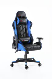 GTForce Pro GT Reclining Sports Racing Office Desk Faux Leather Gaming Chair in Blue - thumbnail 1