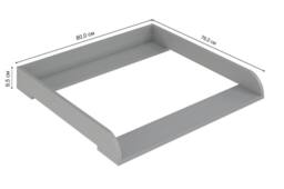 Shefa Line Shefa 800 Kids Changing Top In Grey Fits Most Ikea Dressers (Top Only) (1 Box) - thumbnail 3