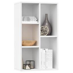 Berkfield Home Classic Book Cabinet/Sideboard White 50x25x80 cm Engineered Wood - Size: 50 x 25 x 80 cm - thumbnail 1