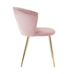Home Garden Direct Mill - Set of 2 Velvet Dining Chairs - Pink - thumbnail 6