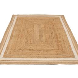 Kukoon Bordered Natural Handwoven Braided Jute Fireside Living Area Rug in Beige - Size: 60 cm x 240 cm - thumbnail 2
