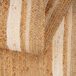 Kukoon Bordered Natural Handwoven Braided Jute Fireside Living Area Rug in Beige - Size: 60 cm x 240 cm - thumbnail 4