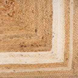 Kukoon Bordered Natural Handwoven Braided Jute Fireside Living Area Rug in Beige - Size: 60 cm x 240 cm - thumbnail 5