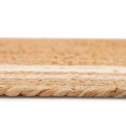Kukoon Bordered Natural Handwoven Braided Jute Fireside Living Area Rug in Beige - Size: 60 cm x 240 cm - thumbnail 3