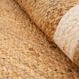 Kukoon Bordered Natural Handwoven Braided Jute Fireside Living Area Rug in Beige - Size: 60 cm x 240 cm - thumbnail 6