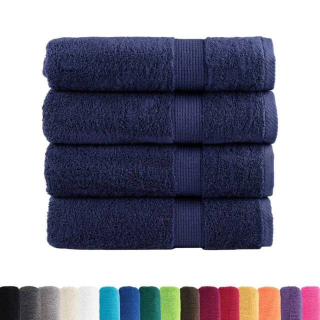 Berkfield Home Premium Hand Towels SOLUND 4pcs Navy Blue 50x100cm 600gsm - image 1