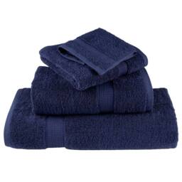 Berkfield Home Premium Hand Towels SOLUND 4pcs Navy Blue 50x100cm 600gsm - thumbnail 4
