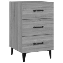 Berkfield Home Bedside Cabinet Grey Sonoma 40x40x66 cm Engineered Wood - Size: 40 x 40 x 66 cm - thumbnail 2