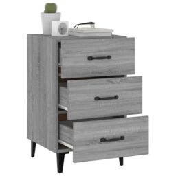 Berkfield Home Bedside Cabinet Grey Sonoma 40x40x66 cm Engineered Wood - Size: 40 x 40 x 66 cm - thumbnail 6