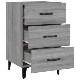 Berkfield Home Bedside Cabinet Grey Sonoma 40x40x66 cm Engineered Wood - Size: 40 x 40 x 66 cm - thumbnail 5