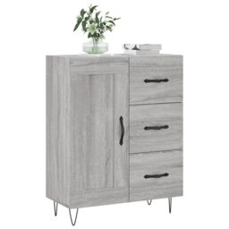 Berkfield Home Sideboard Grey Sonoma 69.5x34x90 cm Engineered Wood - thumbnail 3