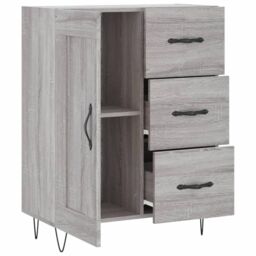 Berkfield Home Sideboard Grey Sonoma 69.5x34x90 cm Engineered Wood - thumbnail 6