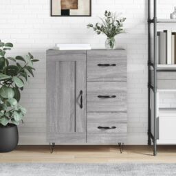 Berkfield Home Sideboard Grey Sonoma 69.5x34x90 cm Engineered Wood - thumbnail 1