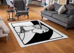 Benjamin Tate Design Art Deco Woman Rug in Natural - Size: Large - thumbnail 2
