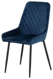 Seconique Quebec Straight Edge Dining Set with Avery Chairs in Blue - thumbnail 4