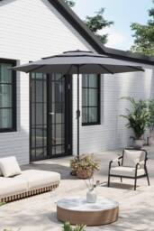Garden Sanctuary 3-Tier Outdoor Garden Umbrella with Crank & Tilt（Base is not included） in Light Grey - thumbnail 2