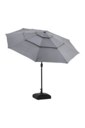 Garden Sanctuary 3-Tier Outdoor Garden Umbrella with Crank & Tilt（Base is not included） in Light Grey - thumbnail 5