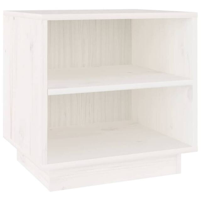 Berkfield Home Bedside Cabinet White 40x34x40 cm Solid Wood Pine - Size: 40 x 34 x 40 cm - image 1