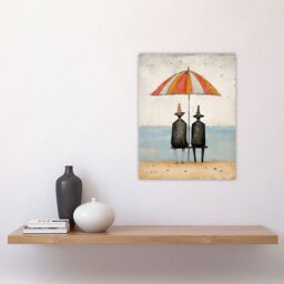 "Artery8 Traffic Cone Sea View Whimsical Surreal Seaside Artwork By Rob Tidybeard Unframed Wall Art Print Poster Home Decor Premium - Size: W12"" x H16""" - thumbnail 4