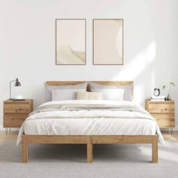 Berkfield Home Bedside Cabinets 2 pcs Artisan Oak 40x35x50 cm Engineered Wood in Brown - Size: 40 x 35 x 50 cm - thumbnail 3