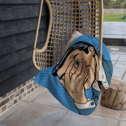 Benjamin Tate Design retro style Halftone Designer Blanket in Natural - Size: 120 cm x 150 cm - thumbnail 3
