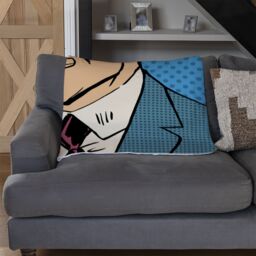 Benjamin Tate Design retro style Halftone Designer Blanket in Natural - Size: 120 cm x 150 cm - thumbnail 2