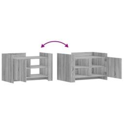 Berkfield Home Durable Coffee Table Grey Sonoma 80x50x50 cm Engineered Wood - Size: 80 x 50 x 50 cm - thumbnail 8