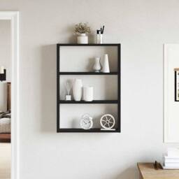 Berkfield Home Wall Shelf Black 43x9x60 cm Engineered Wood - Size: 43 x 9 x 60 cm - thumbnail 1
