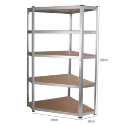 Monstershop Galwix Corner Racking, 90cm Wide in Silver - thumbnail 7